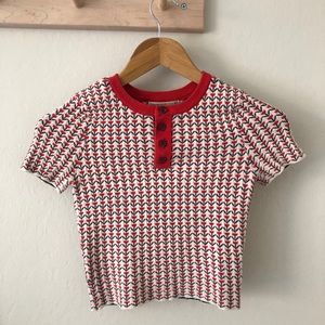 henley sweater tee - size xs